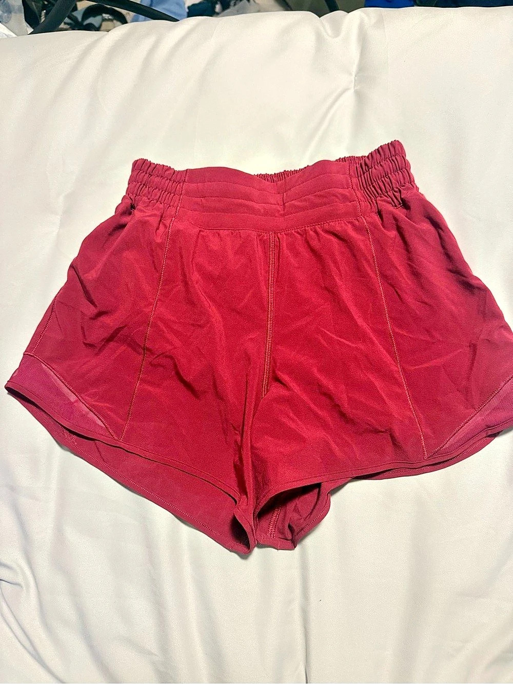 Lululemon Hotty Hot High-Rise Lined Short 4" Pomegranate